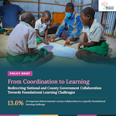 Policy Brief -From Coordination to Learning: Redirecting National and County Government Collaboration Toward Foundational Learning Challenges
